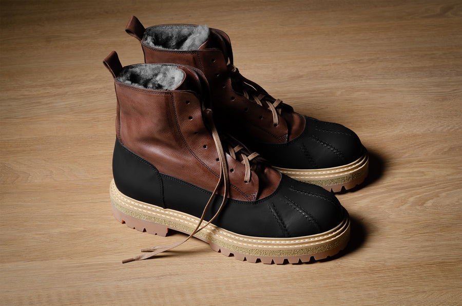 Alpine Duck Boots . Chestnut