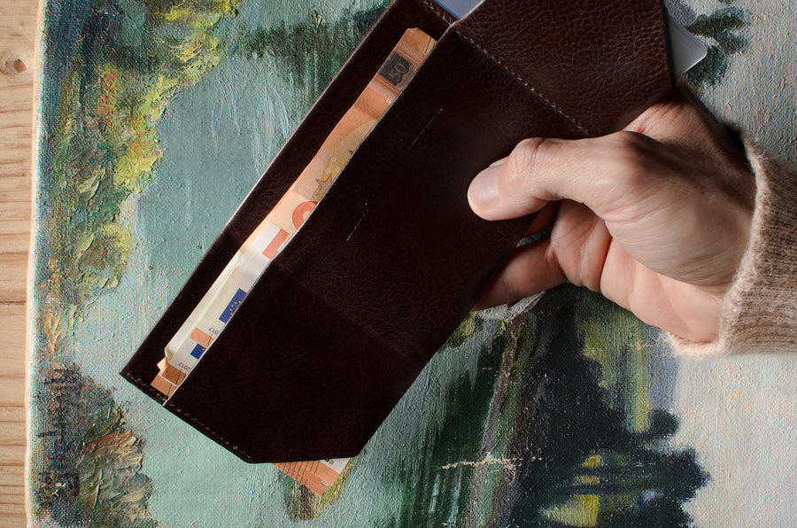 Brieftasche . Dunkle Schokolade