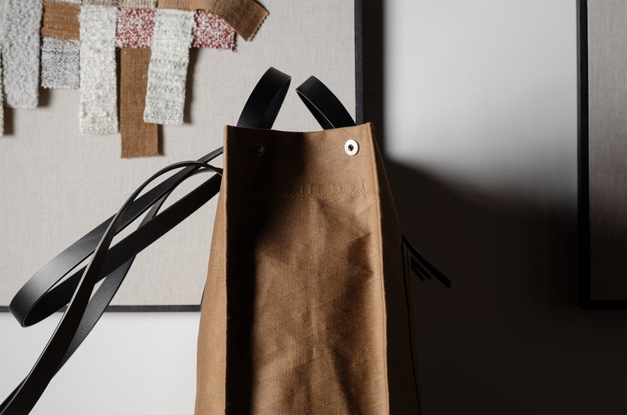 Sac de marché du chef. Brunâtre