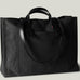 Black canvas bag with leather straps