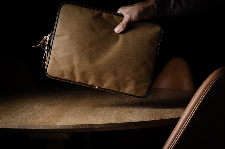 Content MacBook Case . Brownish