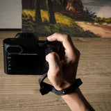 Firm Grip Camera Wrist Strap . Coal