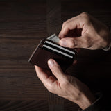 Lean Card Case . Deep Brown