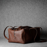 Leather Easy Duffel Bag . Nut