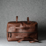 Leather Easy Duffel Bag . Nut
