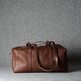 Leather Easy Duffel Bag . Nut
