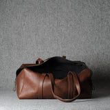 Leather Easy Duffel Bag . Nut
