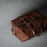 Leather Easy Duffel Bag . Nut