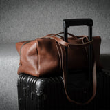 Leather Easy Duffel Bag . Nut