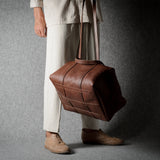 Leather Easy Duffel Bag . Nut