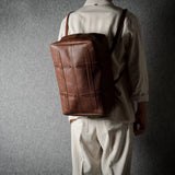 Leather Easy Duffel Bag . Nut
