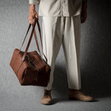 Leather Easy Duffel Bag . Nut