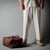 Leather Easy Duffel Bag . Nut
