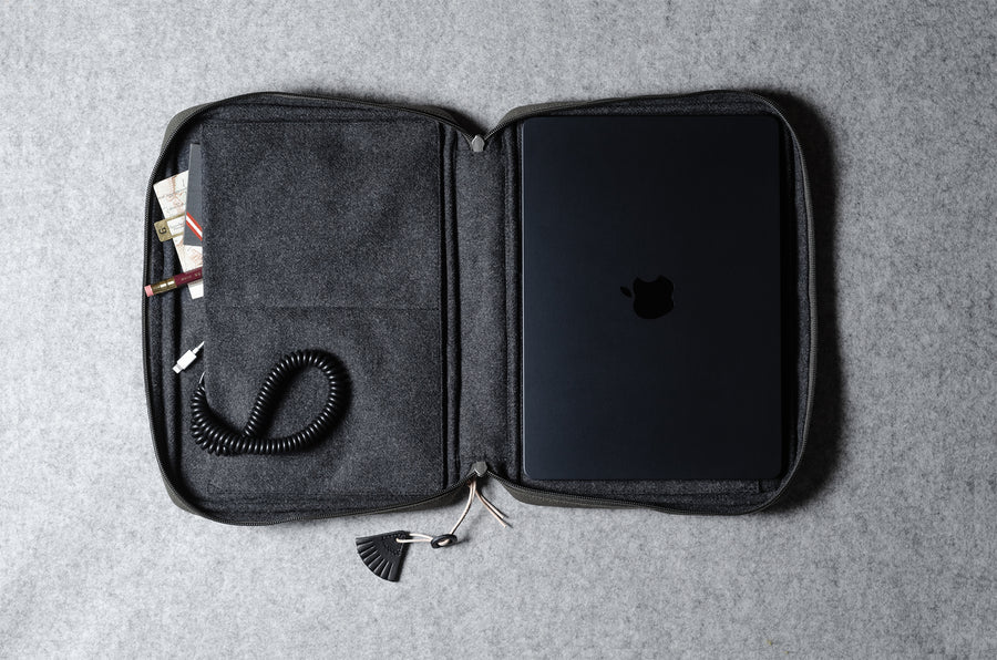Richtige Laptoptasche. Wald