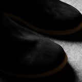 Reiner Chelsea-Stiefel. Staubiges Schwarz