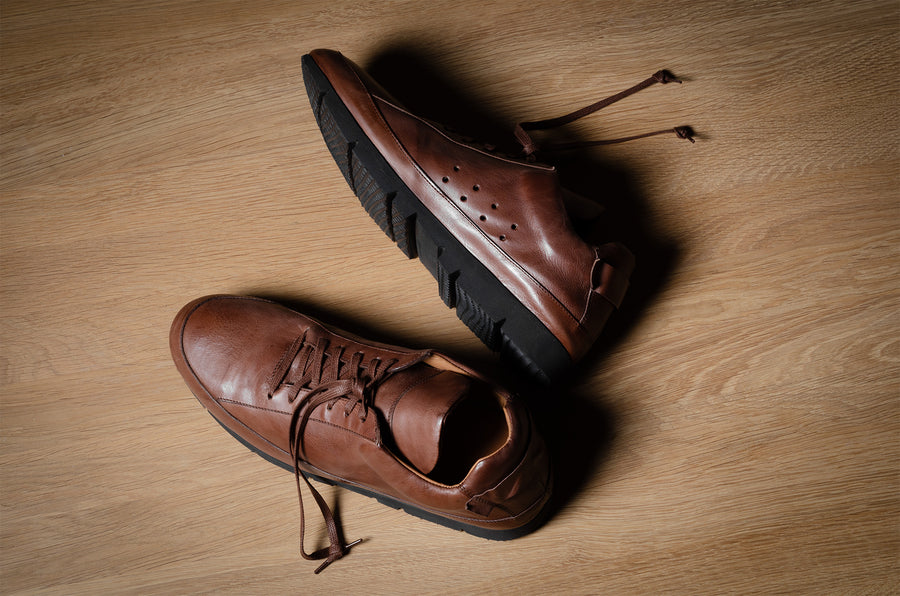 S3 Sneaker . Chestnut