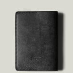 Black passport Case on light background