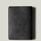 Black passport Case on light background