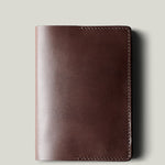 Brown passport Case on light background