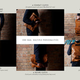 2Laptoptasche aufklappen. Klassisch