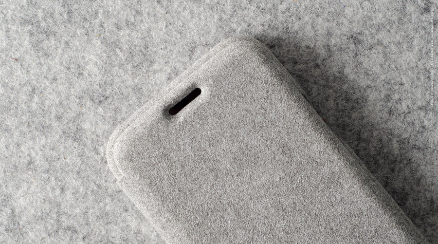 Fuzzy iPhone SE/11 Pro Closed Case . Alcantara