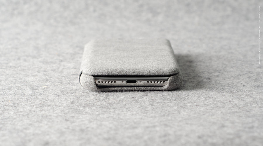 Fuzzy iPhone SE/11 Pro Closed Case . Alcantara