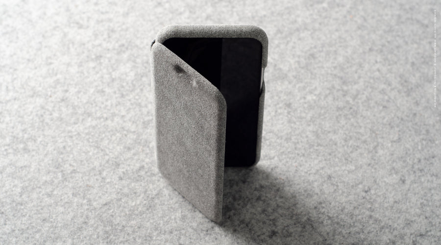 Fuzzy iPhone SE/11 Pro Closed Case . Alcantara