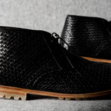 Bottines Chukka noires tissées