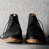 Bottines Chukka noires tissées