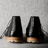 Bottines Chukka noires tissées