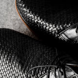 Bottines Chukka noires tissées