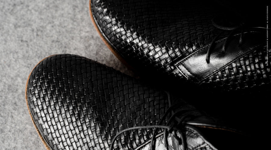 Bottines Chukka noires tissées