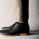 Bottines Chukka noires tissées