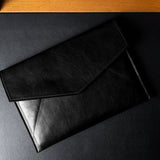 Leather Envelope Medium . Coal