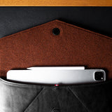 Leather Envelope Large . Coal