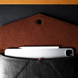 Leather Envelope Medium . Coal