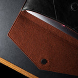 Leather Envelope Medium . Coal
