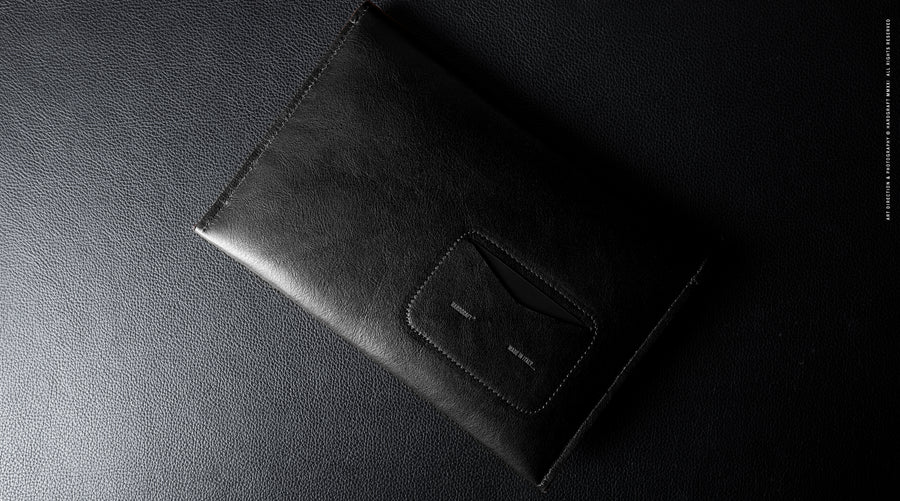 Leather Envelope Small . Coal