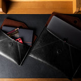 Leather Envelope Large . Coal