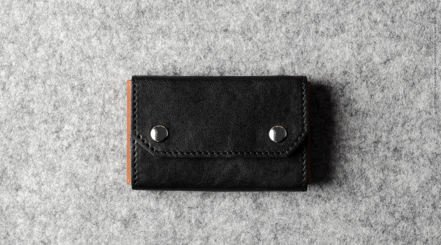 Small Brick Card Case . Classic Coal