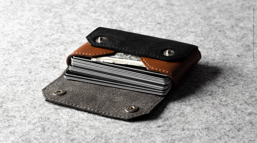 Small Brick Card Case . Classic Coal