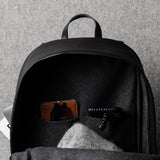 Well-Rounded Backpack . Black Coated