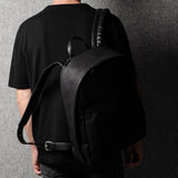 Well-Rounded Backpack . Black Coated