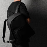 Well-Rounded Backpack . Black Coated