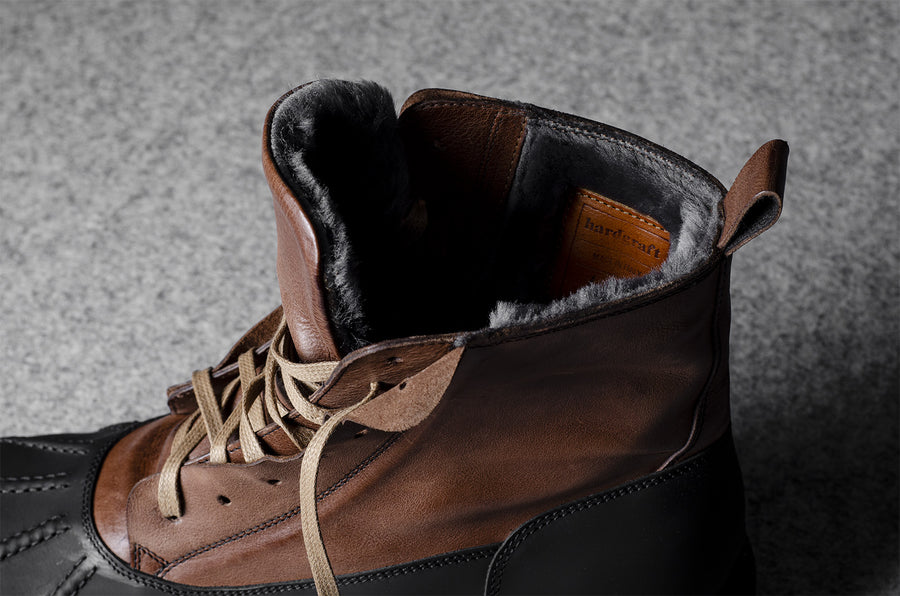 Alpine Duck Boots . Chestnut Black