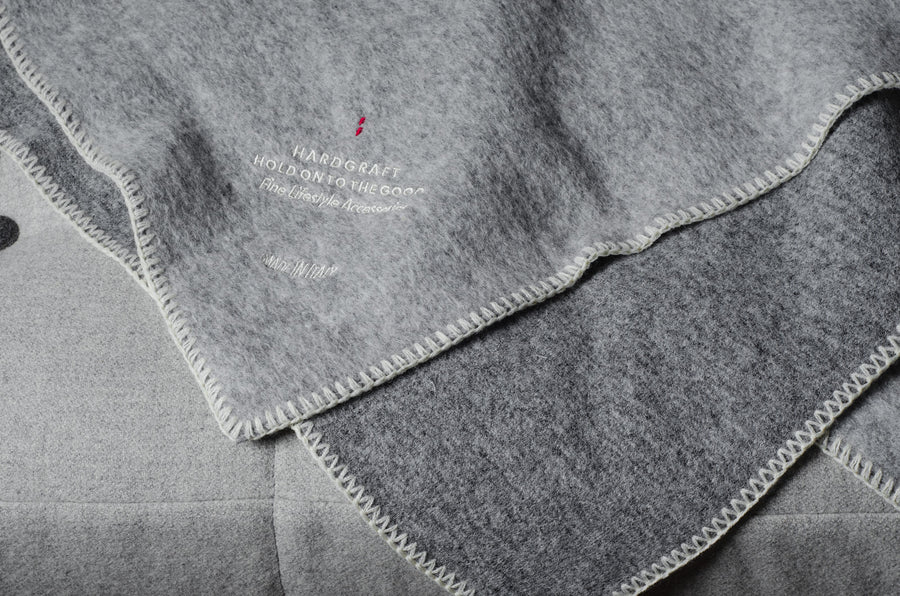 Wool Blanket . Light Grey