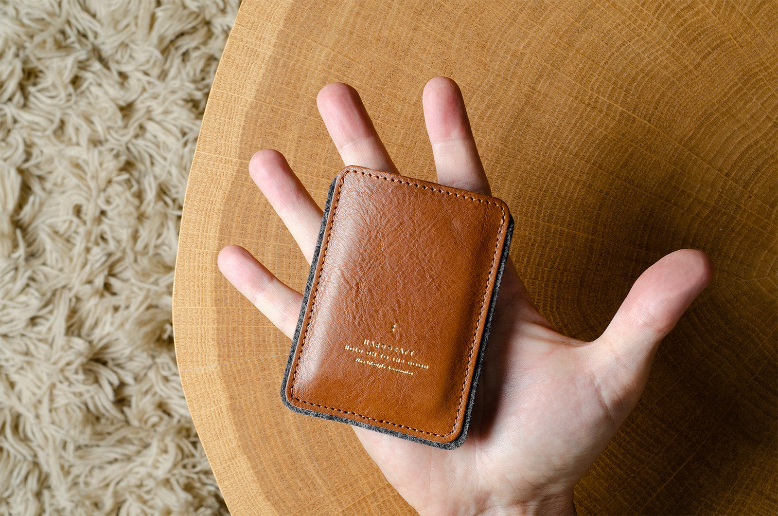 小物 Brown Brown/card case 092-Snap-Card-Case-Leather-