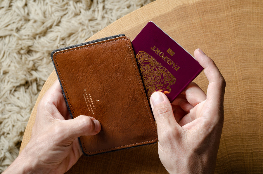 Handmade Leather Passport Wallet