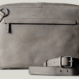 Front to Back Briefcase . Off Grey
