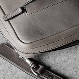 Front to Back Briefcase . Off Grey
